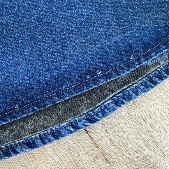 OshKosh Girls Vintage Skirtall Overall Denim Blue Nautical Logo 5T - Picture 8 of 8